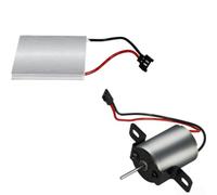 Linnkyfloa Kit de motor de generador termoeléctrico, ventilador de chimenea de leña, módulo de calor de 40 mm con grasa térmica, reparación de soplador de estufa de repuesto y, plateado (F)