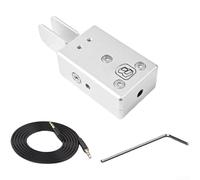 Linnkyfloa Llave CW automática de doble paleta para código, llave de radio de onda corta compacta de aleación de aluminio con conexión de rodamiento, plata