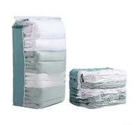 Linnkyfloa PA+PE Bolsas de almacenamiento al vacío para ropa de cama, edredones y ropa, sellado de doble capa para compresión a largo plazo, diseño de ahorro de espacio compatible con prensa manual (M