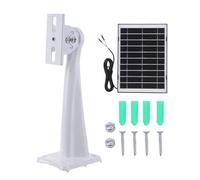 Linnkyfloa Panel solar monocristalino de 8 W 5 V con cable para timbre de video Ring 4/3/3 Plus/2 - Cargador de cámara de seguridad para exteriores resistente a la intemperie (color negro)