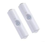 Linnkyfloa Paquete de 2 luces inalámbricas con sensor de movimiento para cuerpo humano inteligente, modo RGB, magnéticas, funciona con pilas, para armario de cocina (blanco)