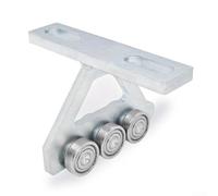 Linnkyfloa Polipastos de la carretilla del alzamiento de 6 ruedas, capacidad de carga de 1000 libras, montaje de polea de acero resistente 1-5/20.3 cm pista, galvanizado