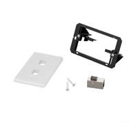 Linnkyfloa Red Ethernet Wall 2 para RJ45 con soporte de montaje, ABS para salida Cat6, placa frontal para gestión de cables de red de oficina en casa