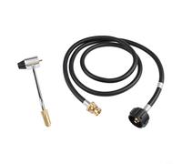 Linnkyfloa Regulador de estufa de camping con manguera de propano de 6 pies para Coleman 5430 5413 5420a 5423e convierte tanque de 20 libras a recipiente de 1 libra de latón de acero