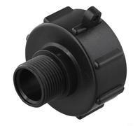 Linnkyfloa S60x6 IBC Tanque tote con rosca fina de 1 pulgada, manguera de drenaje de PVC, herramienta de conector de válvula de contenedor negra