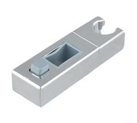 Linnkyfloa Soporte cromado para cabezal de ducha para rieles de tubo cuadrado, soporte de barra deslizante ajustable con rotación de 360 grados, soporte de brazo de ducha para 30 x 15 mm/30 x 18 mm