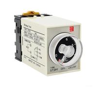 Linnkyfloa ST3PF Controlador de retardo de desenergización DC24V/AC220V, relé de retardo de tiempo con base, para equipos eléctricos y sistemas de control industrial (60S AC220V)