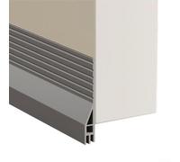 Linnkyfloa Tope para puerta inferior ondulada, TPE resistente a la intemperie y al sonido, para puertas interiores, 100 x 4,5 cm, reducción de ruido G (marrón)