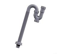 Linnkyfloa Tubo de drenaje flexible en forma de U, lavabo elástico ABS para trampa de residuos, tubo de alcantarillado curvado arbitrario con sello, bloqueador de cocina, baño, gris (60 cm)