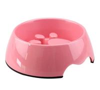 Linnuo Cuenco para Perros Gatos Comida Lento Comederos Cuenco Anti-Tragando Mascota Slow Feed Bowl Cuenco Ralentizar la Comida Animal (Pink,S)