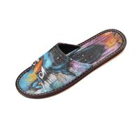 Linnyio Acuarela Obra De Arte PingüIno Chanclas de Viaje para JóVenes Ligeras Sandalias de Punta Abierta Antideslizantes para Uso Exterior Hombres Mujeres