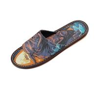 Linnyio Acuarela Obra De Arte Rinoceronte Chanclas de Viaje para JóVenes Ligeras Sandalias de Punta Abierta Antideslizantes para Uso Exterior Hombres Mujeres