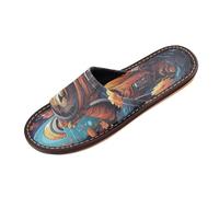 Linnyio Animal Astronauta Perrito Chanclas de Viaje para JóVenes Ligeras Sandalias de Punta Abierta Antideslizantes para Uso Exterior Hombres Mujeres