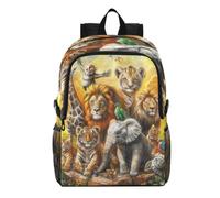 Linnyio Animales Salvajes Naturaleza Poderosa Mochila Plegable Impermeable y Ligera para Senderismo y Viajes,Compactable para Actividades al Aire Libre