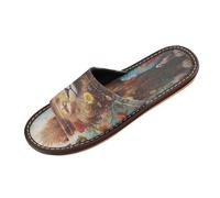 Linnyio Arte De Dibujos Animados De LeóN De Lujo Chanclas de Viaje para JóVenes Ligeras Sandalias de Punta Abierta Antideslizantes para Uso Exterior Hombres Mujeres