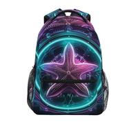 Linnyio Brillante Estrella Circular ArtíStica Mochila Escolar para Niñas y Niños,Mochilas para Libros y Bolsos con Estilo para Estudiantes