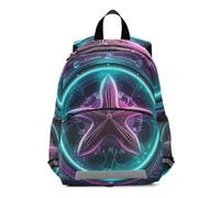 Linnyio Brillante Estrella Circular ArtíStica Mochila Preescolar para Niños de 3 a 8 Años,Mochila Escolar con Diseño de Dibujos Animados para Niños