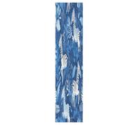 Linnyio Cebras Azules Hojas Tropicales Fauna Láminas de Lija Gráfica para Skate Longboard,Sin Burbujas,Cintas Antideslizantes para Adolescentes