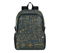 Linnyio Diagramas De MatemáTicas FóRmulas Oscuro Mochila Plegable Impermeable y Ligera para Senderismo y Viajes,Compactable para Actividades al Aire Libre