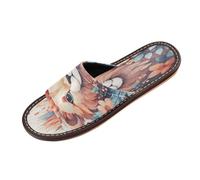 Linnyio Dibujos Animados Lindo LeóN Chanclas de Viaje para JóVenes Ligeras Sandalias de Punta Abierta Antideslizantes para Uso Exterior Hombres Mujeres