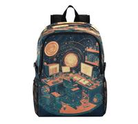 Linnyio Espacio Luna Universo Mochila Plegable Impermeable y Ligera para Senderismo y Viajes,Compactable para Actividades al Aire Libre