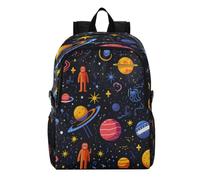 Linnyio Espacio Planetas Estrellas Oscuro Universo Mochila Plegable Impermeable y Ligera para Senderismo y Viajes,Compactable para Actividades al Aire Libre