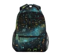 Linnyio Estrellas De Colores Brillantes MatemáTicas Oscuro Mochila Escolar para Niñas y Niños,Mochilas para Libros y Bolsos con Estilo para Estudiantes