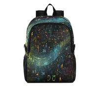 Linnyio Estrellas De Colores Brillantes MatemáTicas Oscuro Mochila Plegable Impermeable y Ligera para Senderismo y Viajes,Compactable para Actividades al Aire Libre