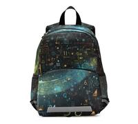 Linnyio Estrellas De Colores Brillantes MatemáTicas Oscuro Mochila Preescolar para Niños de 3 a 8 Años,Mochila Escolar con Diseño de Dibujos Animados para Niños