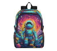 Linnyio Explorador Del Espacio Universo Colorido Mochila Plegable Impermeable y Ligera para Senderismo y Viajes,Compactable para Actividades al Aire Libre