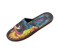 Linnyio FantasíA Acuarela Arte Oso Perrito Chanclas de Viaje para JóVenes Ligeras Sandalias de Punta Abierta Antideslizantes para Uso Exterior Hombres Mujeres