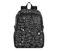 Linnyio FóRmulas MatemáTicas Creativas Negro Blanco Mochila Plegable Impermeable y Ligera para Senderismo y Viajes,Compactable para Actividades al Aire Libre