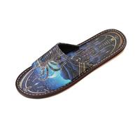 Linnyio HoróScopo Azul MontañA Chanclas de Viaje para JóVenes Ligeras Sandalias de Punta Abierta Antideslizantes para Uso Exterior Hombres Mujeres