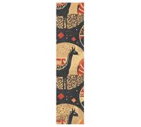 Linnyio Jirafas áRboles Fauna Africana Láminas de Lija Gráfica para Skate Longboard,Sin Burbujas,Cintas Antideslizantes para Adolescentes