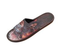 Linnyio LeóN Abstracto Rojo Chanclas de Viaje para JóVenes Ligeras Sandalias de Punta Abierta Antideslizantes para Uso Exterior Hombres Mujeres