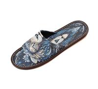 Linnyio LeóN Animal Abstracto Chanclas de Viaje para JóVenes Ligeras Sandalias de Punta Abierta Antideslizantes para Uso Exterior Hombres Mujeres
