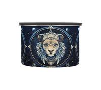 Linnyio LeóN Fresco Azul Recipientes para Almacenar Café,Tarros Botes para Alimentos,Ideales para La Encimera Cocina,Perfectos para Azúcar Harina Té Caramelos