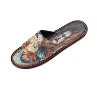 Linnyio LeóN Fresco Con Auriculares Chanclas de Viaje para JóVenes Ligeras Sandalias de Punta Abierta Antideslizantes para Uso Exterior Hombres Mujeres
