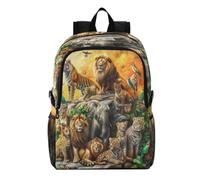 Linnyio Leones Salvajes Naturaleza Poderosa Mochila Plegable Impermeable y Ligera para Senderismo y Viajes,Compactable para Actividades al Aire Libre