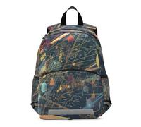 Linnyio MatemáTicas Planetas Espacio CóSmico Mochila Preescolar para Niños de 3 a 8 Años,Mochila Escolar con Diseño de Dibujos Animados para Niños