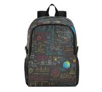 Linnyio Negro Colorido MatemáTicas Ciencia Mochila Plegable Impermeable y Ligera para Senderismo y Viajes,Compactable para Actividades al Aire Libre