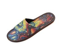 Linnyio Noche ArtíStica De Estrellas Chanclas de Viaje para JóVenes Ligeras Sandalias de Punta Abierta Antideslizantes para Uso Exterior Hombres Mujeres