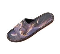 Linnyio Noche De Nieve Perro NiñA Chanclas de Viaje para JóVenes Ligeras Sandalias de Punta Abierta Antideslizantes para Uso Exterior Hombres Mujeres