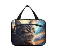 Linnyio Obra De Arte Abstracta De Van Gogh Neceser de Viaje Colgante, Bolsa de Maquillaje y Cosméticos,Plegables de Gran Capacidad para Baño de Mujeres Niñas