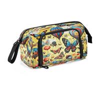 Linnyio Obra De Van Gogh Rinoceronte Estuche para Lápices Estuche para Bolígrafos de Gran Capacidad para Niñas Niños