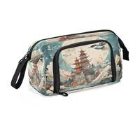 Linnyio Ola del Mar Pulpo Estuche para Lápices Estuche para Bolígrafos de Gran Capacidad para Niñas Niños