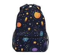 Linnyio Planetas Cometas Estrellas Oscuro CóSmica Mochila Escolar para Niñas y Niños,Mochilas para Libros y Bolsos con Estilo para Estudiantes