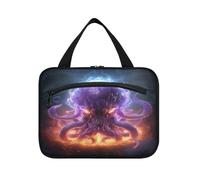 Linnyio Pulpo Enojado Despedido Neceser de Viaje Colgante, Bolsa de Maquillaje y Cosméticos,Plegables de Gran Capacidad para Baño de Mujeres Niñas