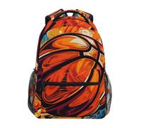 Linnyio Rosa Roja Verde Circular Mochila Escolar para Niñas y Niños,Mochilas para Libros y Bolsos con Estilo para Estudiantes