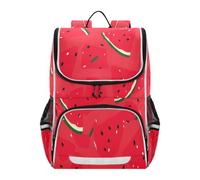 Linnyio Semillas Verdes De Las SandíAs Rojas Mochila Escolar de Gran Capacidad para Niñas y Niños